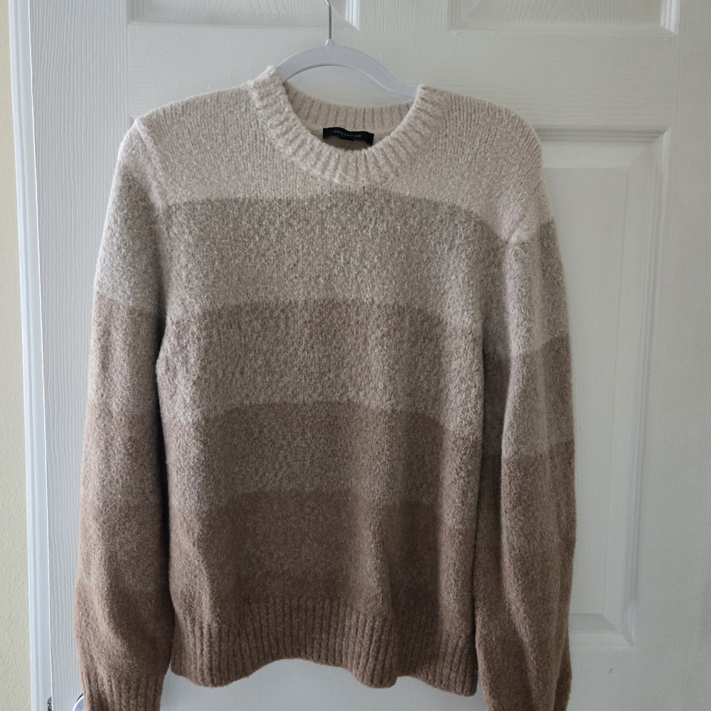 Striped Beige and Brown Sweater
